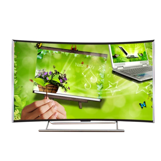 Schermo TV LED curvo Smart TV LED 4K TV Smart TV in vetro curvo da 49/50/55/60/65 pollici